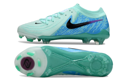 Men's Nike Phantom GX 2 Elite FG Firm Ground Low-Tops Football Boots - Jade/Blue/Black