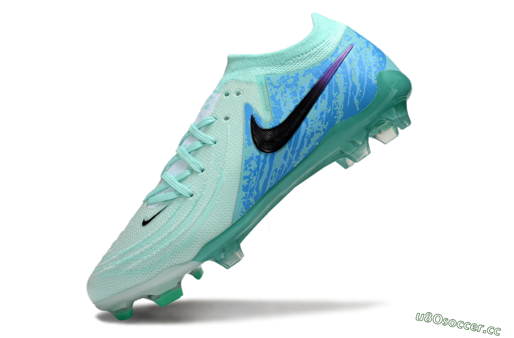 Men's Nike Phantom GX 2 Elite FG Firm Ground Low-Tops Football Boots - Jade/Blue/Black 5