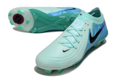 Men's Nike Phantom GX 2 Elite FG Firm Ground Low-Tops Football Boots - Jade/Blue/Black