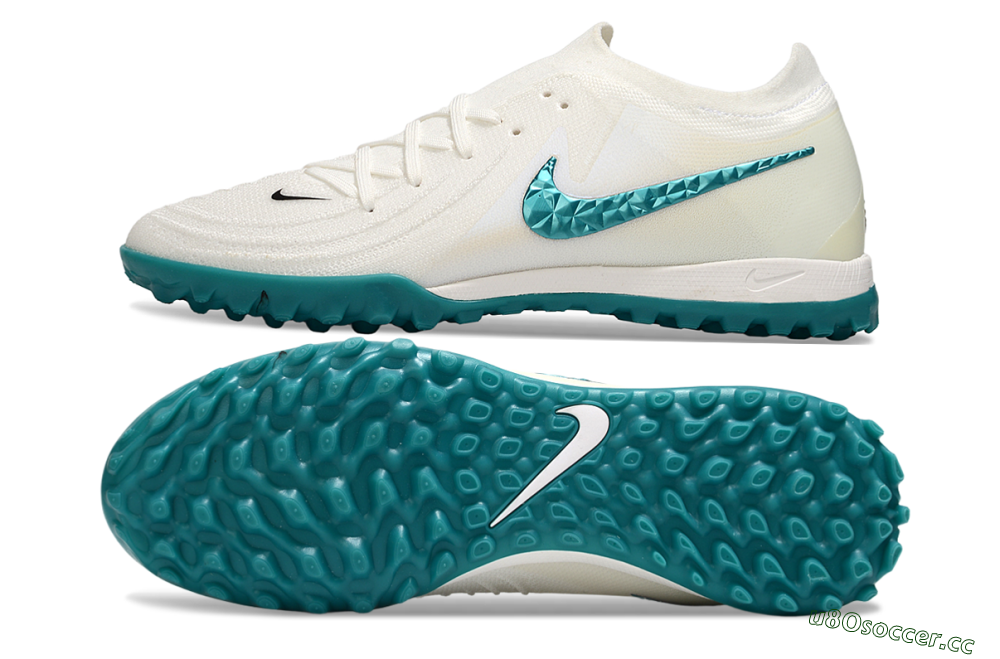 Men's Nike Phantom GX 2 Elite TF Artificial Turf Low-Tops Football Shoes - Beige/Green 1