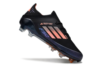 Kids Adidas F50 Elite FG Firm Ground Low-Tops Football Boots - Black/Pink/Blue