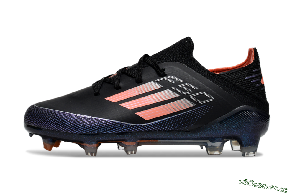 Kids Adidas F50 Elite FG Firm Ground Low-Tops Football Boots - Black/Pink/Blue 2