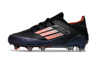 Kids Adidas F50 Elite FG Firm Ground Low-Tops Football Boots - Black/Pink/Blue