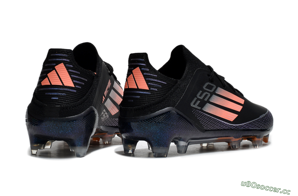 Kids Adidas F50 Elite FG Firm Ground Low-Tops Football Boots - Black/Pink/Blue 5