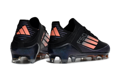 Kids Adidas F50 Elite FG Firm Ground Low-Tops Football Boots - Black/Pink/Blue