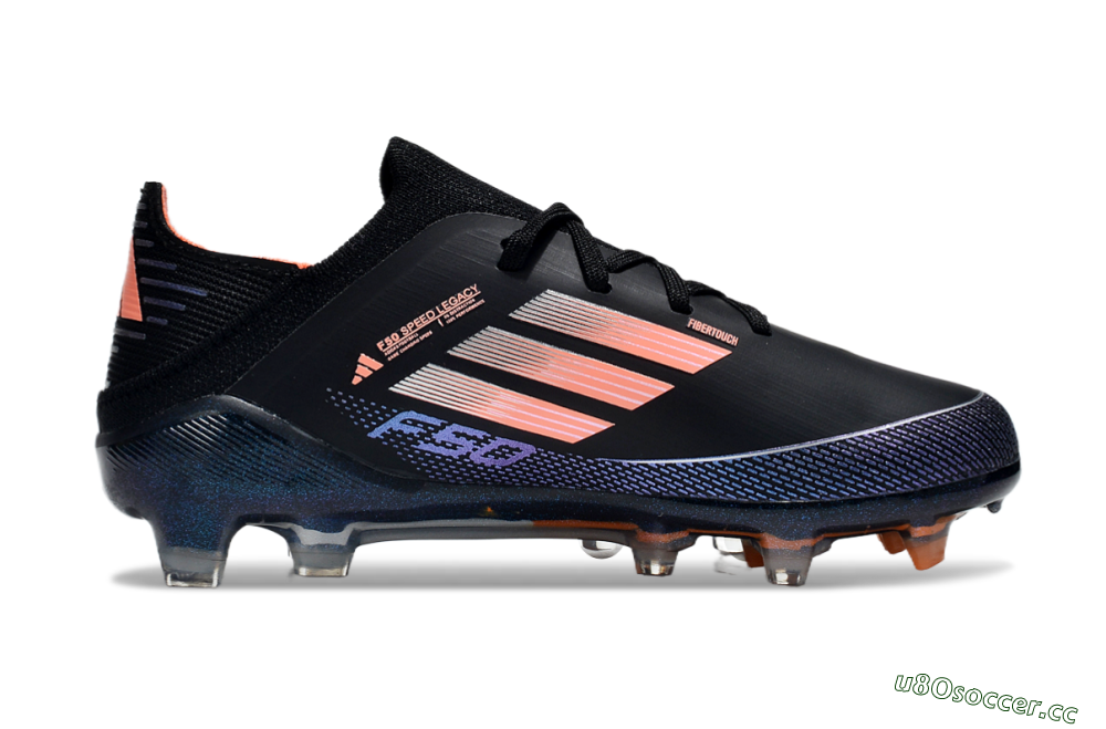 Kids Adidas F50 Elite FG Firm Ground Low-Tops Football Boots - Black/Pink/Blue 6