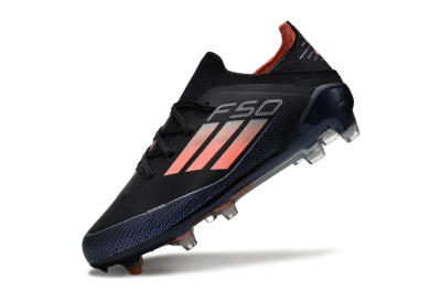 Kids Adidas F50 Elite FG Firm Ground Low-Tops Football Boots - Black/Pink/Blue