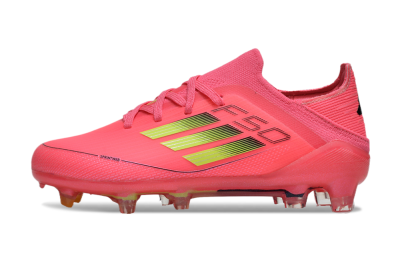 Kids Adidas F50 Elite FG Firm Ground Low-Tops Football Boots - Red/Gold