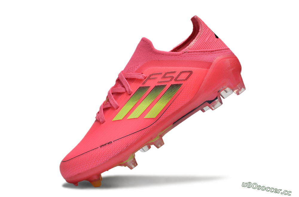 Kids Adidas F50 Elite FG Firm Ground Low-Tops Football Boots - Red/Gold 4