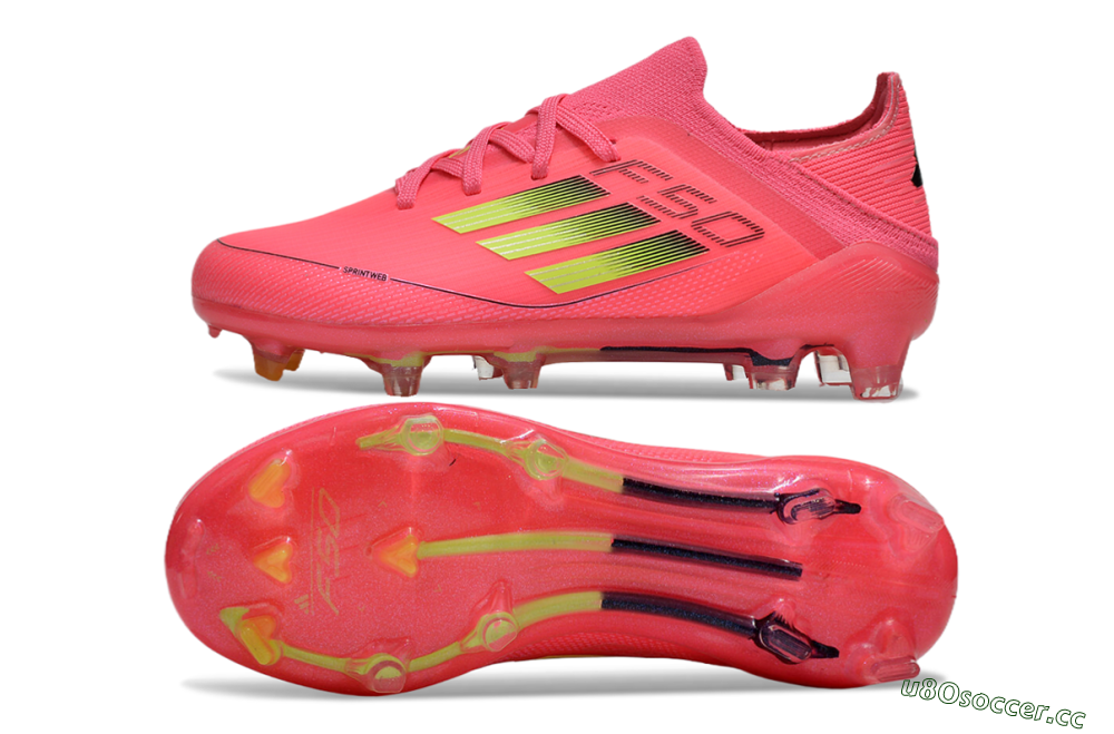 Kids Adidas F50 Elite FG Firm Ground Low-Tops Football Boots - Red/Gold 1