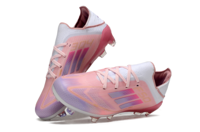 Kids Adidas F50 Elite FG Firm Ground Low-Tops Football Boots - Pink/Purple/Gold