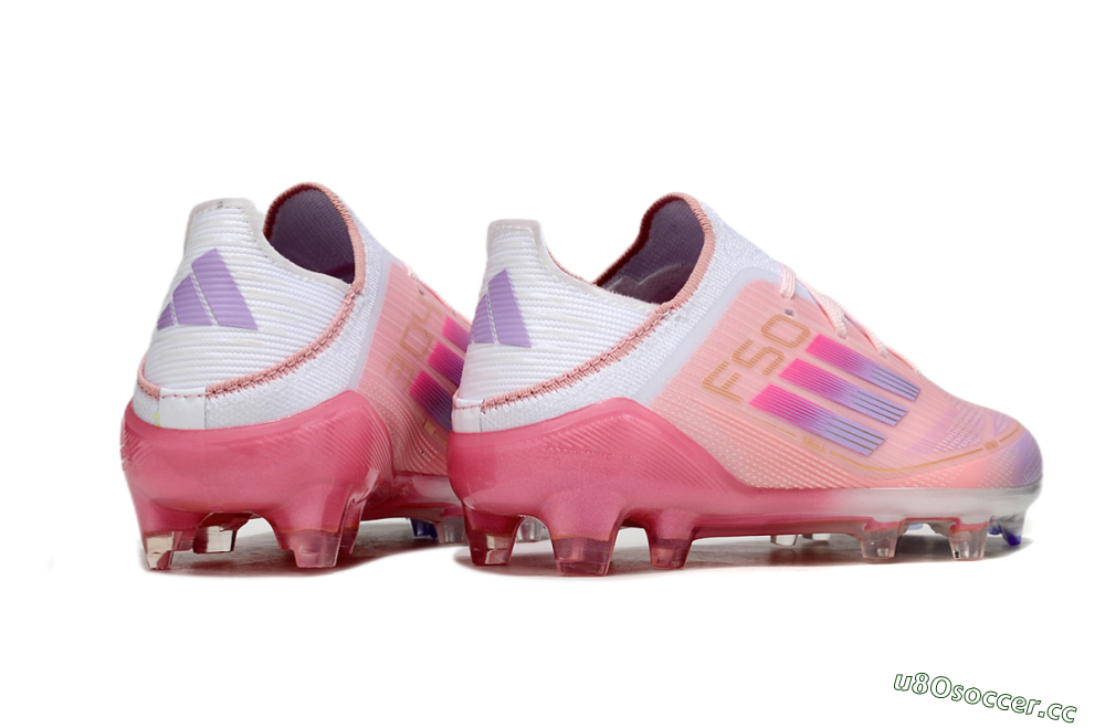Kids Adidas F50 Elite FG Firm Ground Low-Tops Football Boots - Pink/Purple/Gold 6