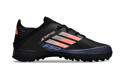 Kids Adidas F50 Elite TF Artificial Turf Low-Tops Football Shoes - Black/Pink/Blue