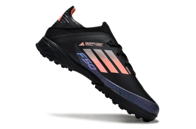 Kids Adidas F50 Elite TF Artificial Turf Low-Tops Football Shoes - Black/Pink/Blue