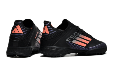 Kids Adidas F50 Elite TF Artificial Turf Low-Tops Football Shoes - Black/Pink/Blue