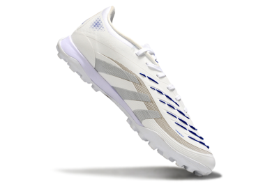 Men's Adidas Predator 25 Elite TF Artificial Turf Low-Tops Football Shoes - Beige/Silver/White