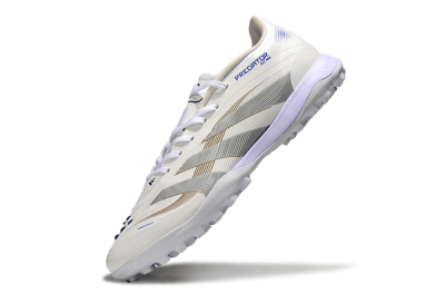 Men's Adidas Predator 25 Elite TF Artificial Turf Low-Tops Football Shoes - Beige/Silver/White