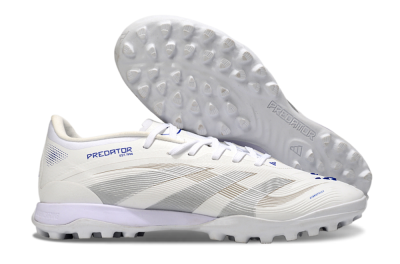 Men's Adidas Predator 25 Elite TF Artificial Turf Low-Tops Football Shoes - Beige/Silver/White