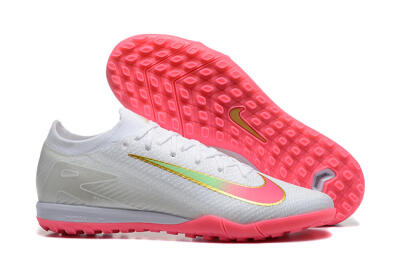Men's Nike Air Zoom Mercurial Vapor 16 Elite TF Artificial Turf Low-Tops Football Shoes - White/Pink/Gold