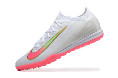 Men's Nike Air Zoom Mercurial Vapor 16 Elite TF Artificial Turf Low-Tops Football Shoes - White/Pink/Gold