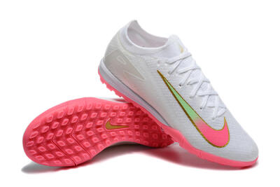 Men's Nike Air Zoom Mercurial Vapor 16 Elite TF Artificial Turf Low-Tops Football Shoes - White/Pink/Gold