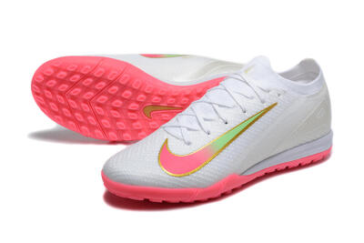 Men's Nike Air Zoom Mercurial Vapor 16 Elite TF Artificial Turf Low-Tops Football Shoes - White/Pink/Gold