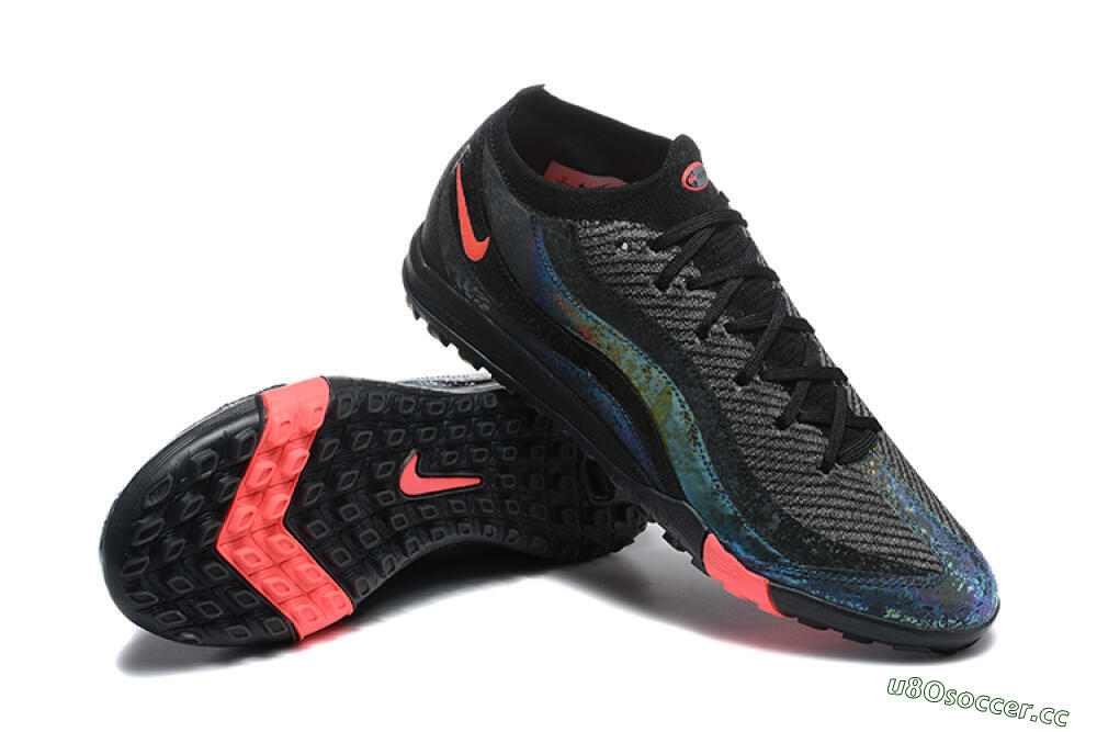 Men's Nike Air Zoom Mercurial Vapor 16 Elite TF Artificial Turf Low-Tops Football Shoes - Black/Grey/Pink 4