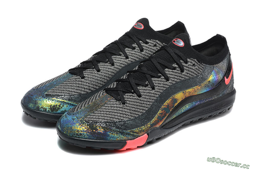 Men's Nike Air Zoom Mercurial Vapor 16 Elite TF Artificial Turf Low-Tops Football Shoes - Black/Grey/Pink 5