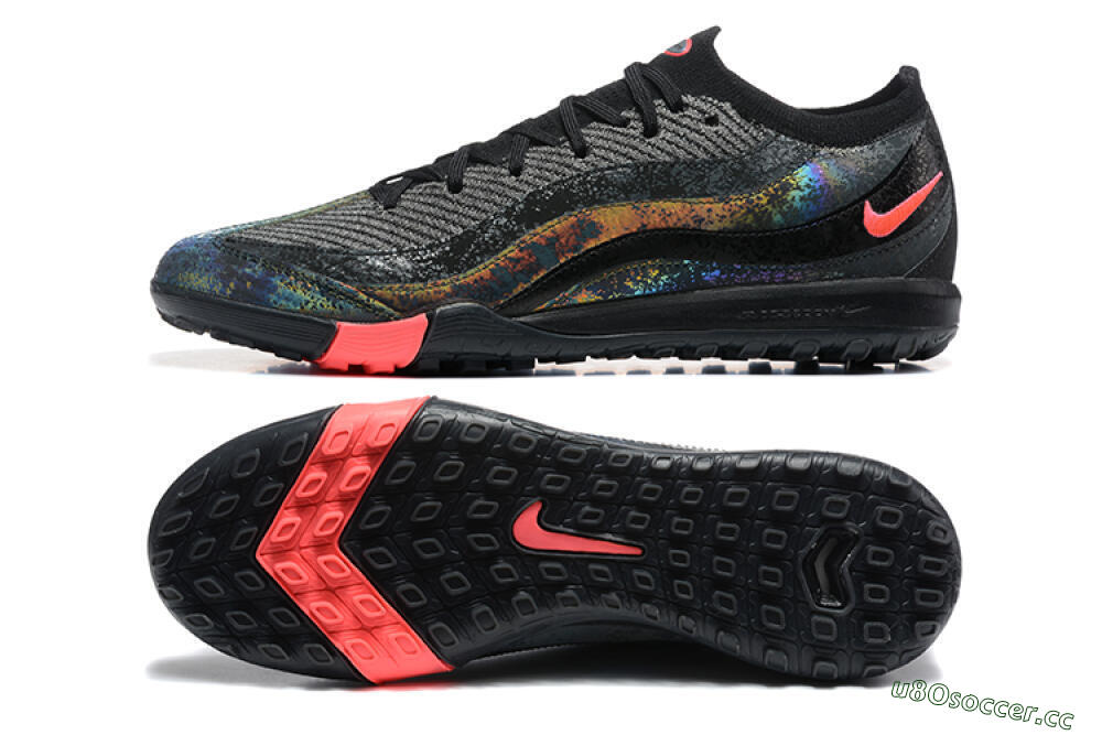 Men's Nike Air Zoom Mercurial Vapor 16 Elite TF Artificial Turf Low-Tops Football Shoes - Black/Grey/Pink 1
