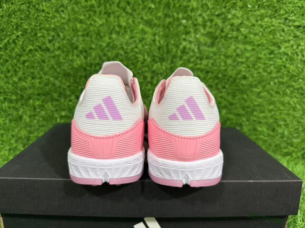 Unisex Adidas F50 Pro TF Artificial Turf Low-Tops Football Shoes - Pink/Gold/White