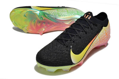 Unisex Nike Air Zoom Mercurial Vapor 16 Elite FG Firm Ground Low-Tops Football Boots - Black/Orange/Yellow
