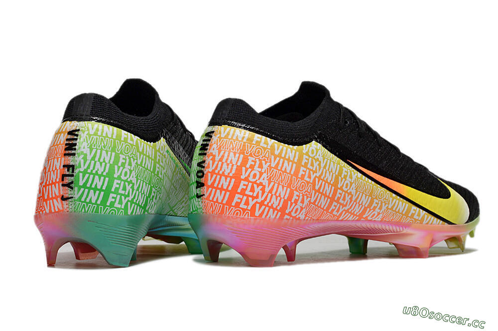 Unisex Nike Air Zoom Mercurial Vapor 16 Elite FG Firm Ground Low-Tops Football Boots - Black/Orange/Yellow 7