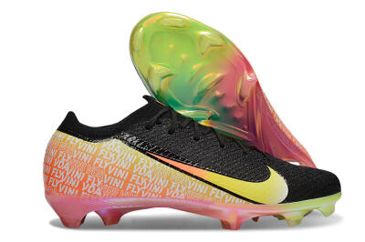 Unisex Nike Air Zoom Mercurial Vapor 16 Elite FG Firm Ground Low-Tops Football Boots - Black/Orange/Yellow