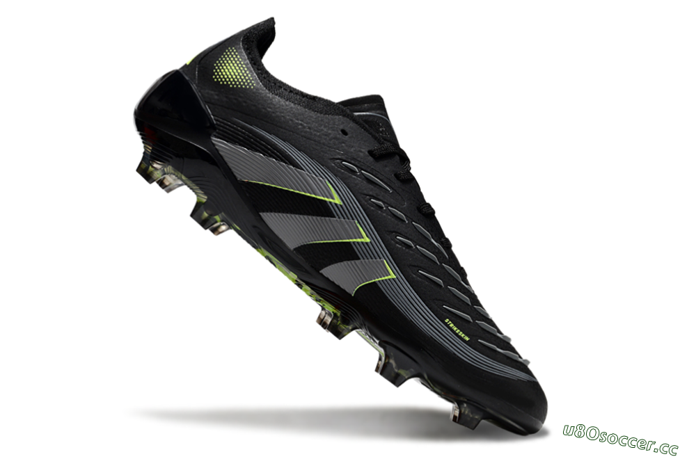 Unisex Adidas Predator 25 Elite FG Firm Ground Low-Tops Football Boots - Black/Silver/Yellow 4