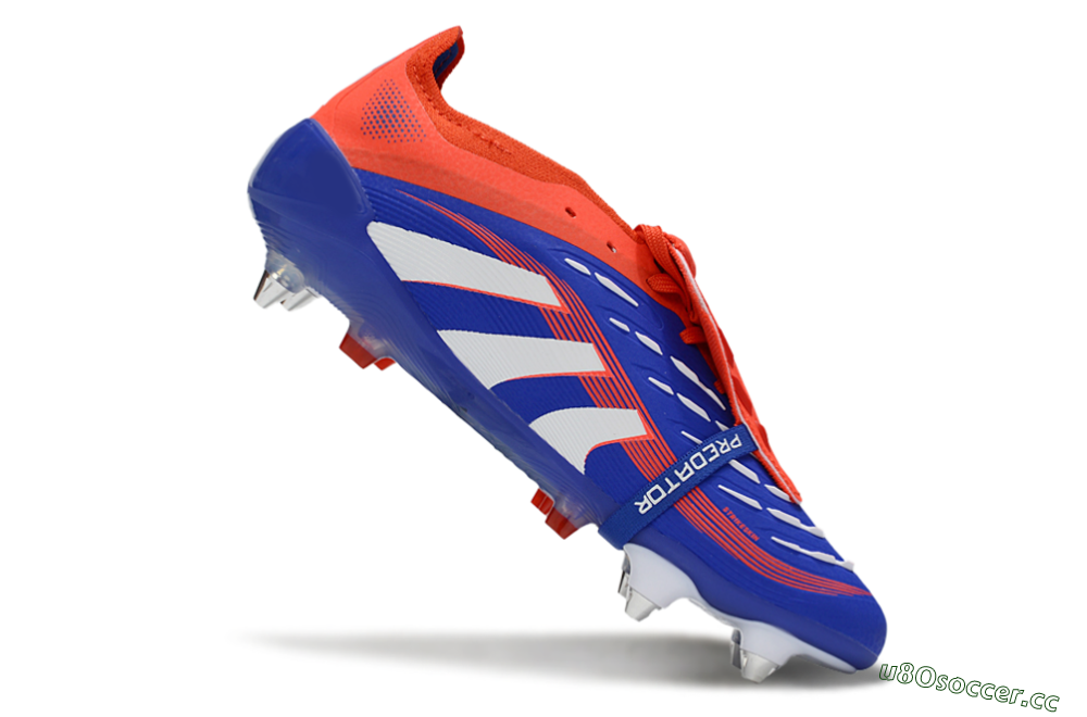 Men's Adidas Predator 25 Elite Foldover Tongue SG Soft Ground Low-Tops Football Boots - Blue/White/Red 4