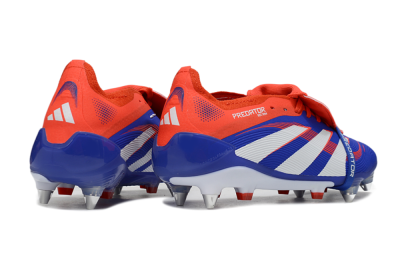 Men's Adidas Predator 25 Elite Foldover Tongue SG Soft Ground Low-Tops Football Boots - Blue/White/Red