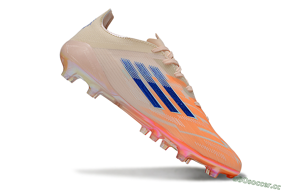 Men's Adidas F50 Elite FG Firm Ground Low-Tops Football Boots - Pink/Orange/Blue 5