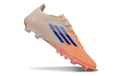 Men's Adidas F50 Elite FG Firm Ground Low-Tops Football Boots - Pink/Orange/Blue