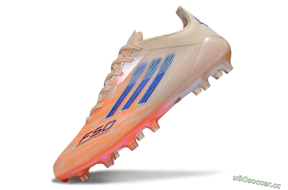 Men's Adidas F50 Elite FG Firm Ground Low-Tops Football Boots - Pink/Orange/Blue 6