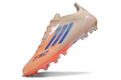 Men's Adidas F50 Elite FG Firm Ground Low-Tops Football Boots - Pink/Orange/Blue
