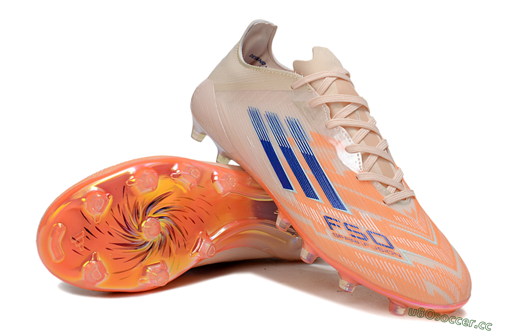 Men's Adidas F50 Elite FG Firm Ground Low-Tops Football Boots - Pink/Orange/Blue 4