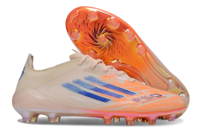 Men's Adidas F50 Elite FG Firm Ground Low-Tops Football Boots - Pink/Orange/Blue