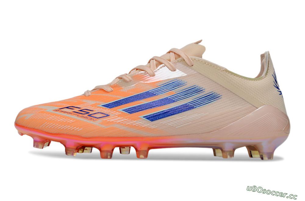 Men's Adidas F50 Elite FG Firm Ground Low-Tops Football Boots - Pink/Orange/Blue 0