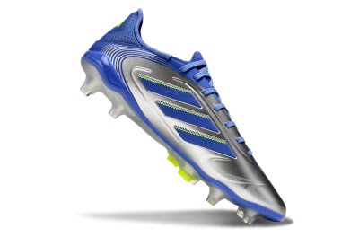 Men's Adidas Copa Pure 3 Elite FG Firm Ground Low-Tops Football Boots - Silver/Blue/Yellow
