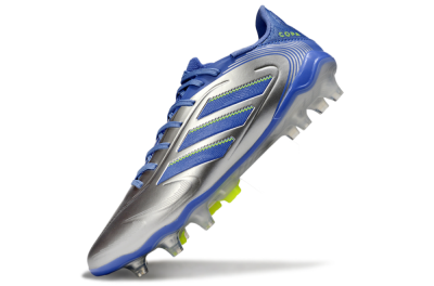 Men's Adidas Copa Pure 3 Elite FG Firm Ground Low-Tops Football Boots - Silver/Blue/Yellow