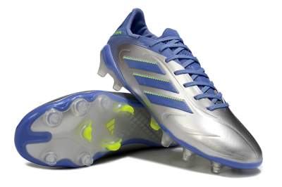 Men's Adidas Copa Pure 3 Elite FG Firm Ground Low-Tops Football Boots - Silver/Blue/Yellow