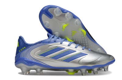 Men's Adidas Copa Pure 3 Elite FG Firm Ground Low-Tops Football Boots - Silver/Blue/Yellow