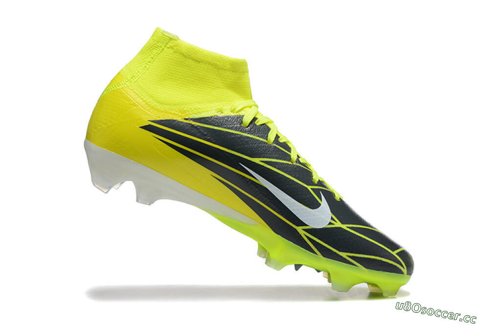 Men's Nike Air Zoom Mercurial Superfly 10 Elite FG Firm Ground High-Tops Football Boots - Yellow/Black/White 7