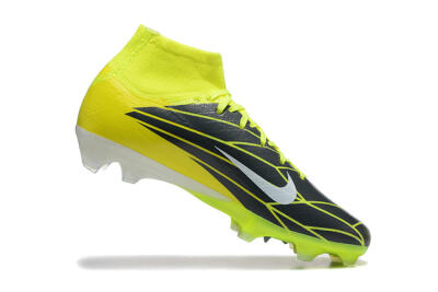 Men's Nike Air Zoom Mercurial Superfly 10 Elite FG Firm Ground High-Tops Football Boots - Yellow/Black/White