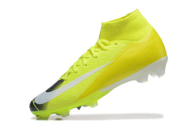 Men's Nike Air Zoom Mercurial Superfly 10 Elite FG Firm Ground High-Tops Football Boots - Yellow/Black/White